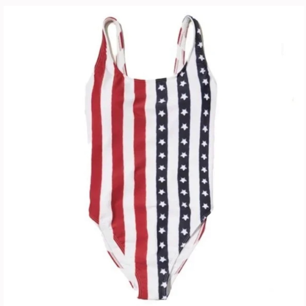 Hollister American Flag One Piece Swim Suit